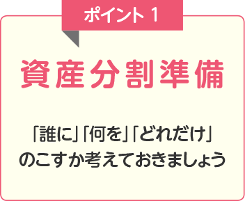 ポイント1 資産分割準備