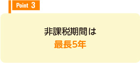 非課税期間は最長5年