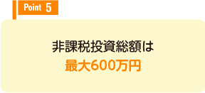 非課税投資総額は最大600万円