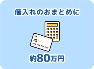 借入れのおまとめに約80万円